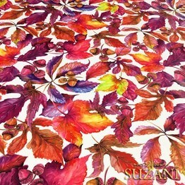 Eflatun Yapraklı Kumaş