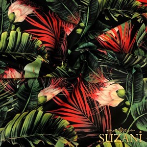 Egzotik Çiçek Desenli Dijital Baskılı Kumaş