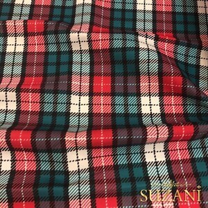 Ekose Desenli Dijital Baskılı Kumaş