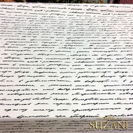 El Yazısı Desenli Kumaş