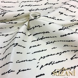 El Yazısı Desenli Kumaş