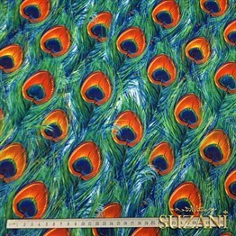 Elegant Tavus Kuşu Tüyü Kumaş