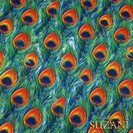 Elegant Tavus Kuşu Tüyü Kumaş