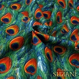 Elegant Tavus Kuşu Tüyü Kumaş