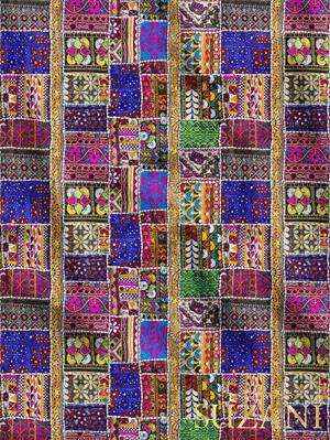 Etnik Kilim Desenli Dijital Baskılı Kumaş