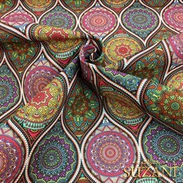 Etnik Motifli Damla Desenli Kumaş