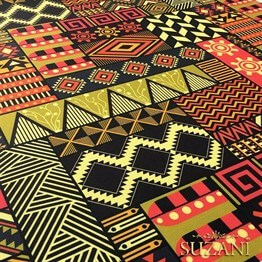 Etnik Patchwork Desenli Kumaş