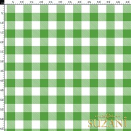 Fıstık Büyük Pötikare Desenli Dijital Baskılı Kumaş