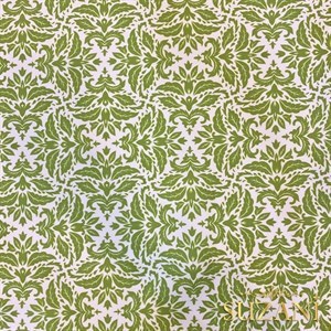 Fıstık Yeşili Motif Desenli Dijital Baskılı Kumaş