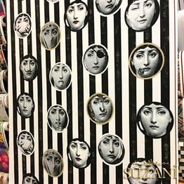 Fornasetti Desenli Çizgili Kumaş