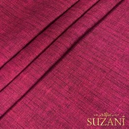 Fuşya Keten Görünümlü Dijital Baskılı Kumaş