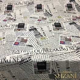 Gazete Desenli Kumaş