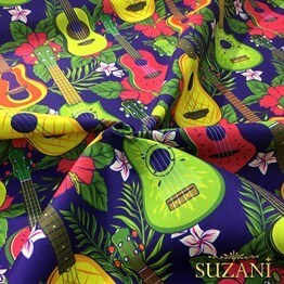 Gitar Desenli Kumaş