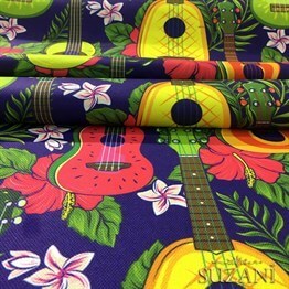 Gitar Desenli Kumaş