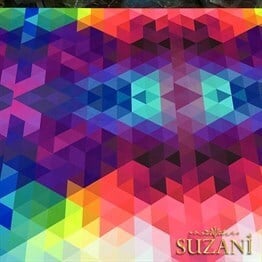 Gökkuşağı Üçgenler Desenli Kumaş