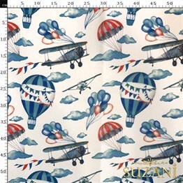 Gökyüzü Desenli Dijital Baskılı Kumaş