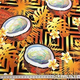 Gold Kokonat Desenli Kumaş