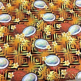 Gold Kokonat Desenli Kumaş