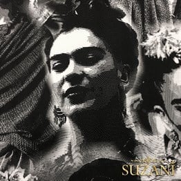 Gravür Efektli Frida Kahlo Kumaş