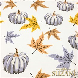 Gri Balkabağı Desen Kumaş