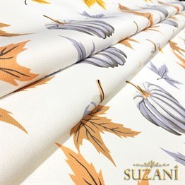 Gri Balkabağı Desen Kumaş