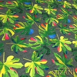 Gri Keten Deve Tabanı Desenli Kumaş