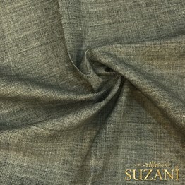 Antik Yeşil Keten Görünümlü Dijital Baskılı Kumaş