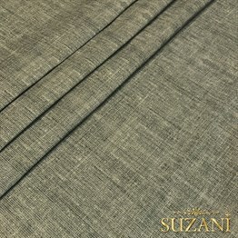 Antik Yeşil Keten Görünümlü Dijital Baskılı Kumaş