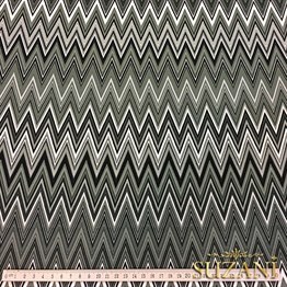 Zigzag Desenli Dijital Baskılı Kumaş(Yeşil)