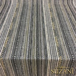 Gri Siyah Çizgili Döşemelik Kumaş