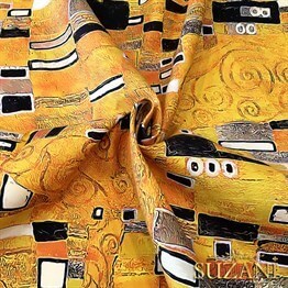 Gustav Klimt Geometrik Desen Kumaş