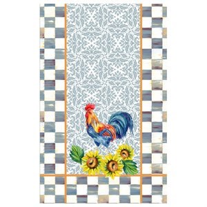 Horoz Desenli Dikişsiz 4lü Fırın Örtüsü Kumaşı