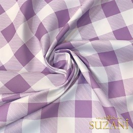 İncir Büyük Pötikare Desenli Dijital Baskılı Kumaş