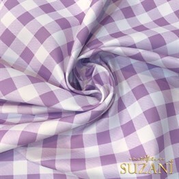 İncir Küçük Pötikare Desenli Dijital Baskılı Kumaş