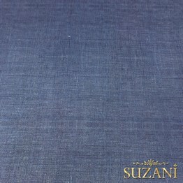 İndigo Keten Görünümlü Dijital Baskılı Kumaş