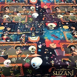 Kafatası Orkestra Desenli Pop Art Kumaş