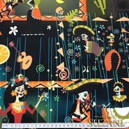 Kafatası Orkestra Desenli Pop Art Kumaş