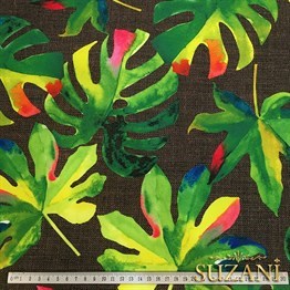 Kahve Keten Deve Tabanı Desenli Kumaş