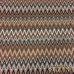 Kahve Renk Geçişli Zigzag Kumaş