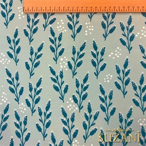 Kar taneli Yapraklar Dijital Baskılı Kumaş