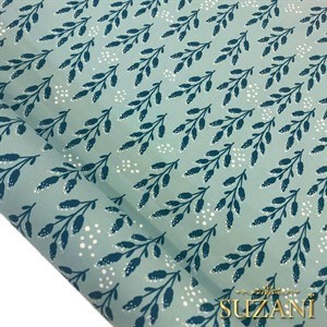 Kar taneli Yapraklar Dijital Baskılı Kumaş