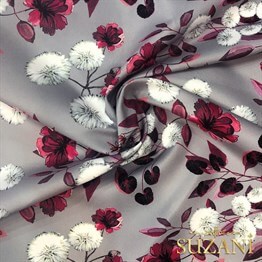 Karahindiba Desenli Dijital Baskılı Kumaş