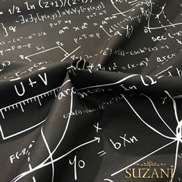Karatahta Matematik Desenli Kumaş