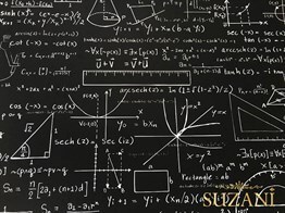 Karatahta Matematik Desenli Kumaş