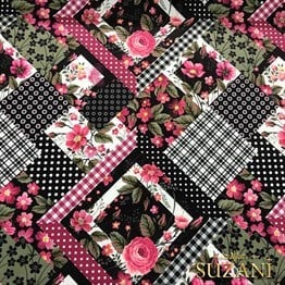 Karo Patchwork Desenli Kumaş