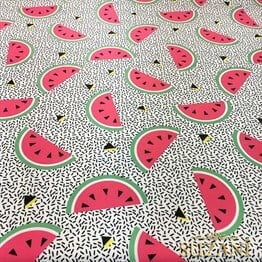 Noktalı Karpuzlar Desenli Kumaş