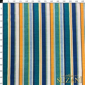 Keten Efektli Çizgi Desenli Dijital Baskılı Kumaş