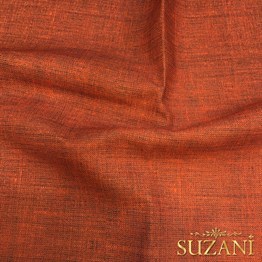 Kiremit Keten Görünümlü Dijital Baskılı Kumaş