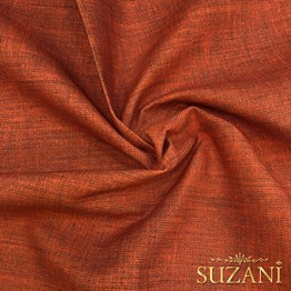 Kiremit Keten Görünümlü Dijital Baskılı Kumaş