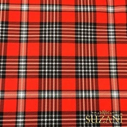 Kırmızı İngiliz Ekose Kumaş
